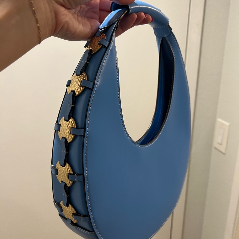 STAUD blue half moon bag